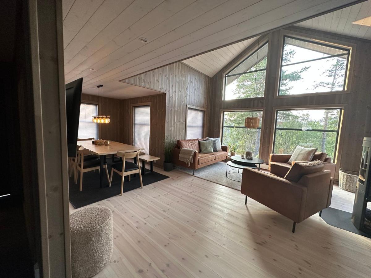 Modern Northern Lights Cabin Drangedal Экстерьер фото