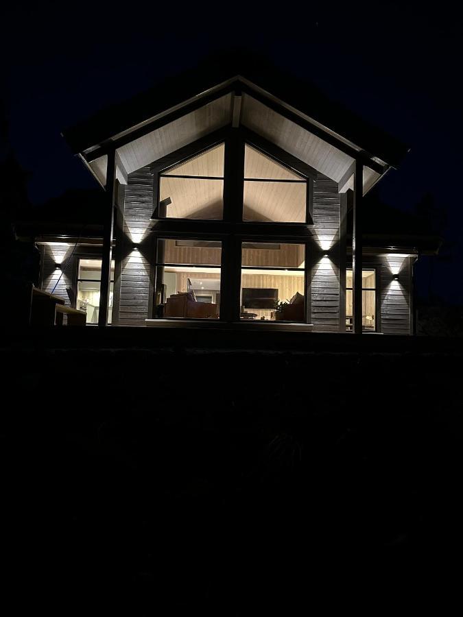 Modern Northern Lights Cabin Drangedal Экстерьер фото