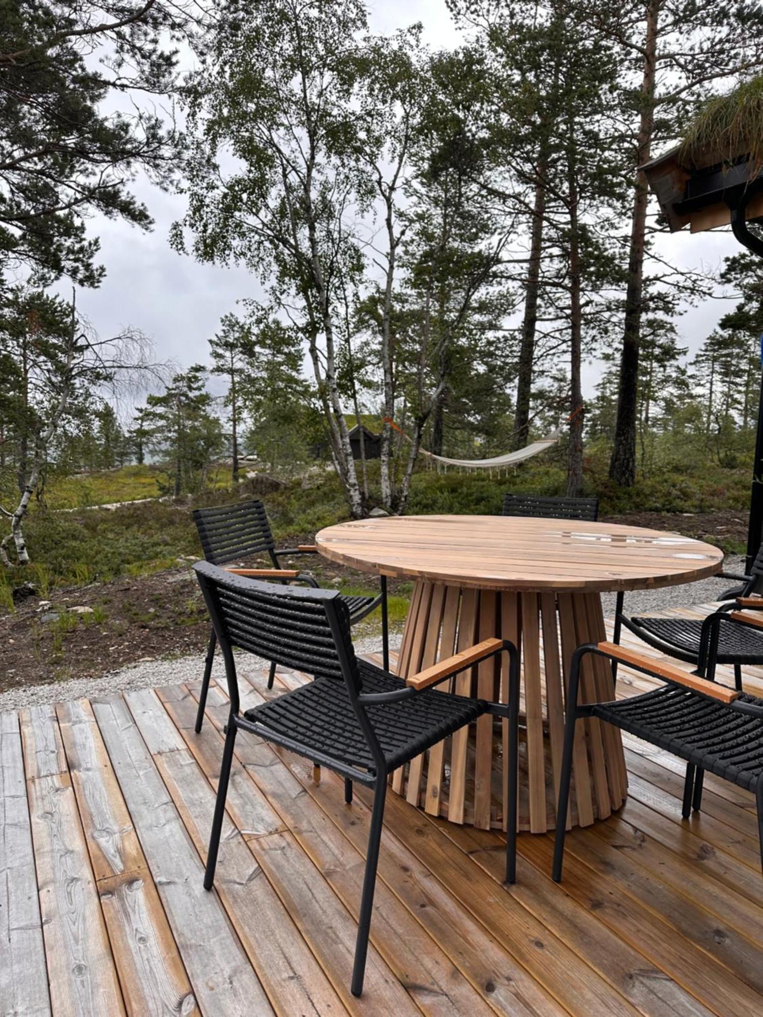 Modern Northern Lights Cabin Drangedal Экстерьер фото