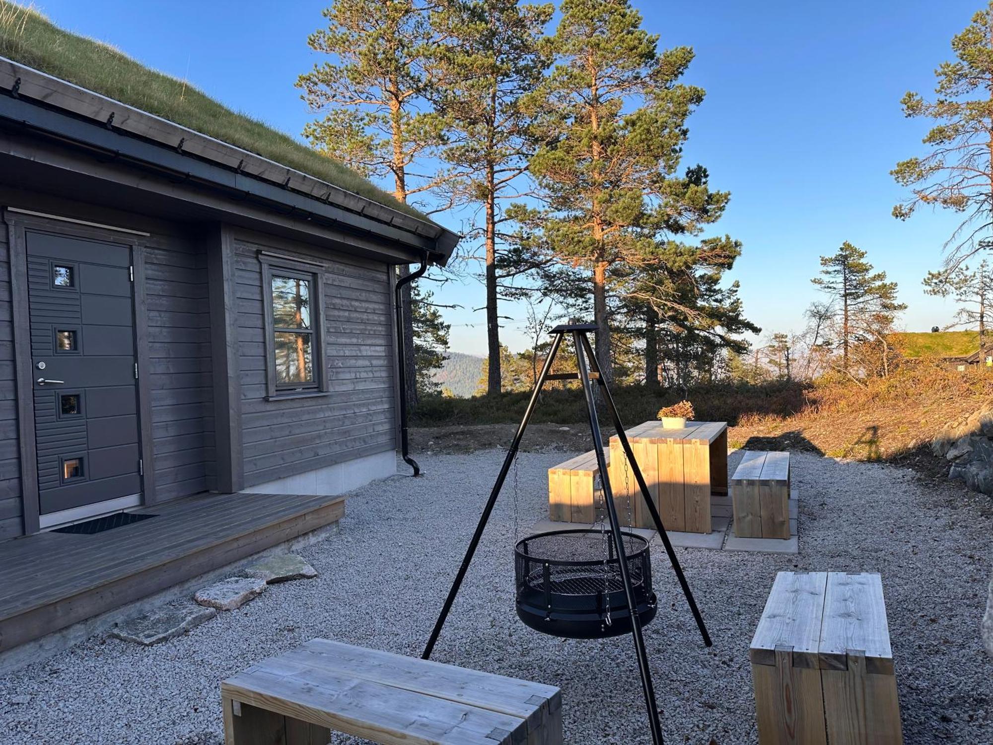 Modern Northern Lights Cabin Drangedal Экстерьер фото