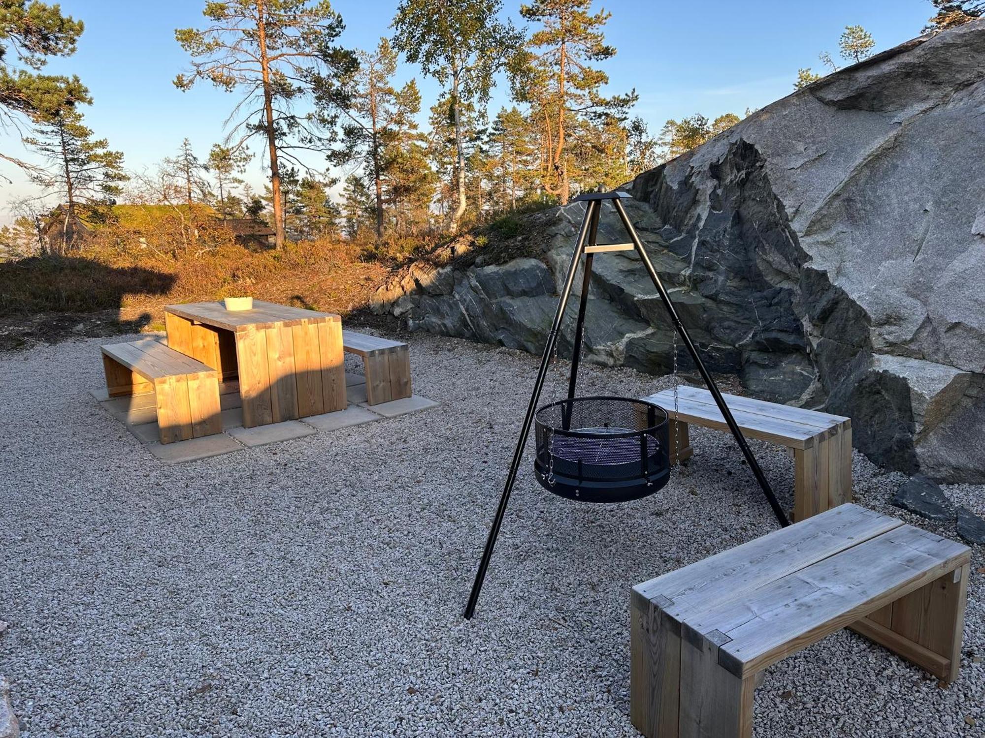 Modern Northern Lights Cabin Drangedal Экстерьер фото